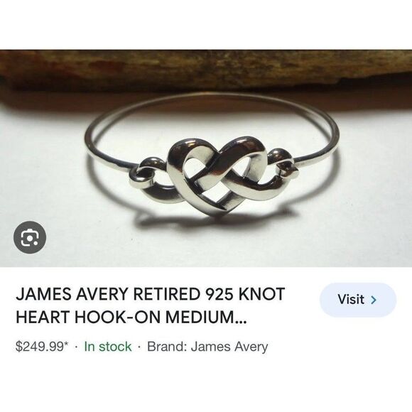 James Avery Knot Heart Hook-On Bracelet - Picture 5 of 5